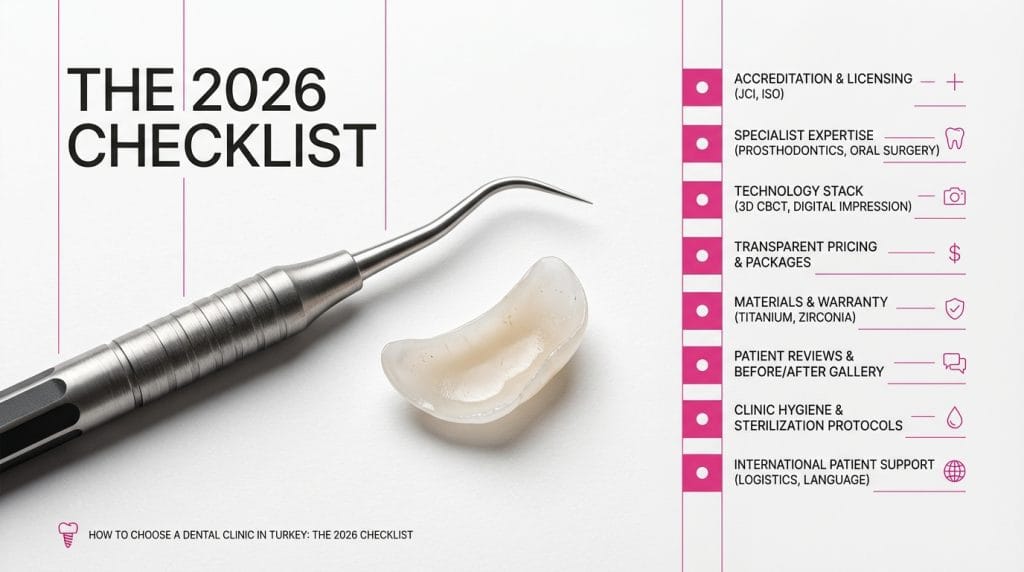 Checklist guide for choosing a reputable dental clinic in Turkey for 2026