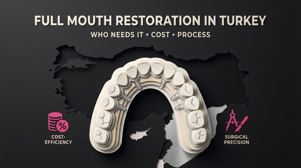 Full mouth dental restoration procedure at a specialist clinic in Turkey