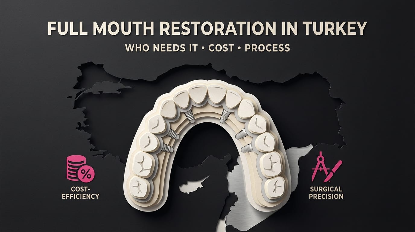 Full mouth dental restoration procedure at a specialist clinic in Turkey